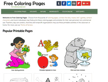 Tablet Screenshot of free-coloring-pages.com